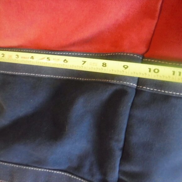 J, Crew Heavy Blue and Red Canvas Duffle Bag J Crew Canvas Rope pull string Bag - Picture 11 of 13